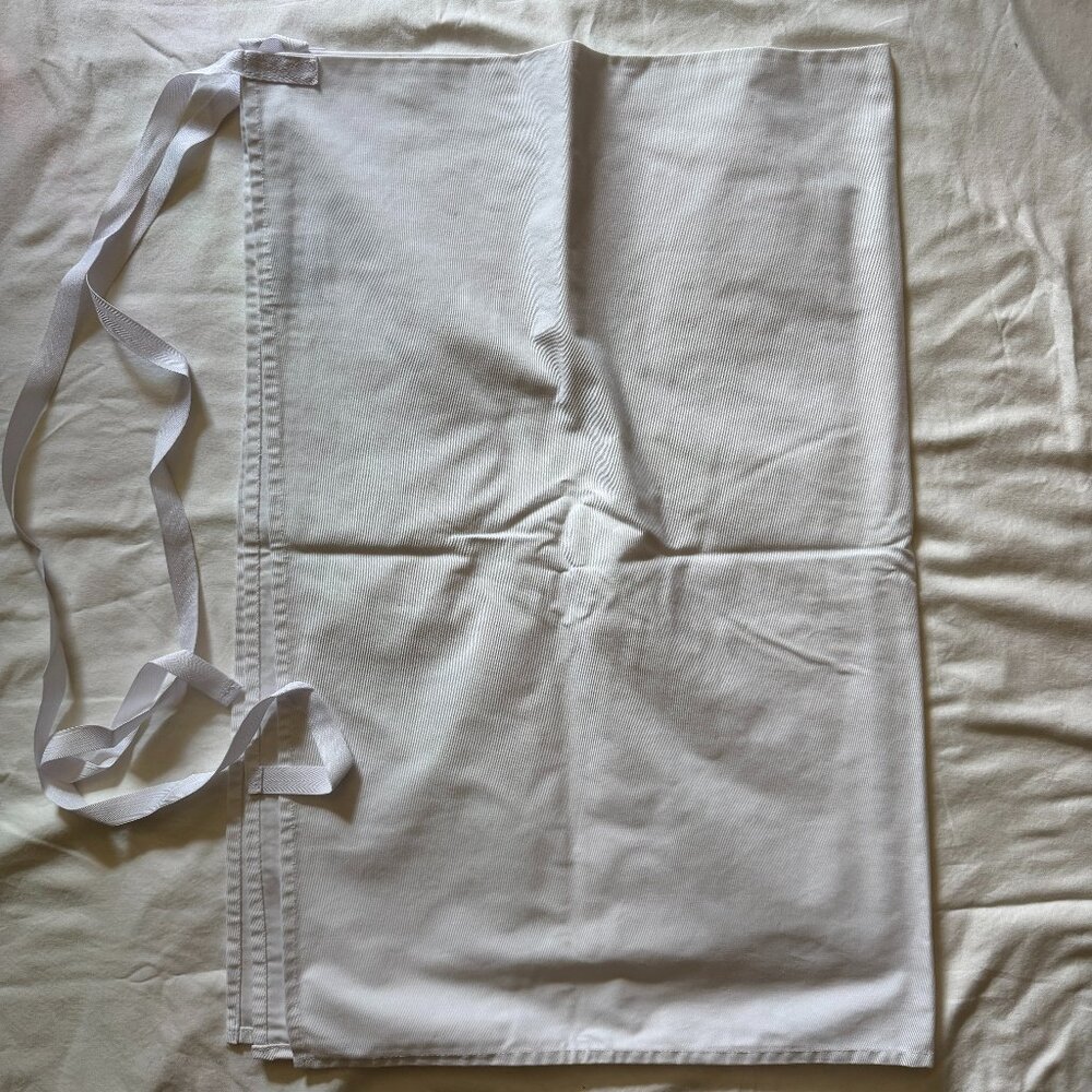 Set of 2 4-way Bistro Aprons White Server Waist Aprons